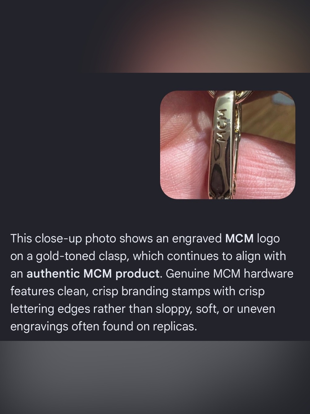 MCM Gold and dark blue Monogram Wallet - Picture 13 of 13